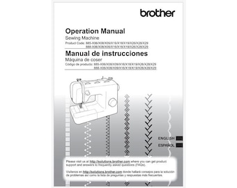 Brother Model XR3774 Operator's Instruction Manual Instant Download