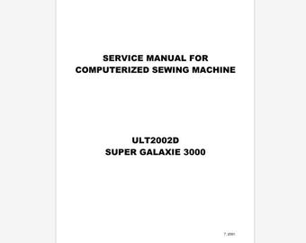 Brother ULT2002D and Super Galaxie 3000 Service Manual Instant Download