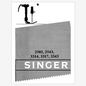 Singer 2502, 2543, 3314, 3317 and 3343 Operation Instruction Manual PDF