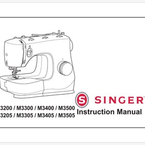 Singer M3200 M3205 M3300M M3305 M3400 M3405 M3500 M3505 Instruction Manual