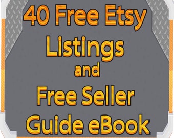 Free 40 Listing & Free eBook Etsy Seller Ultimate Guide, Sign up for 40 free listing new shop code 2023 how to get etsy listings free link