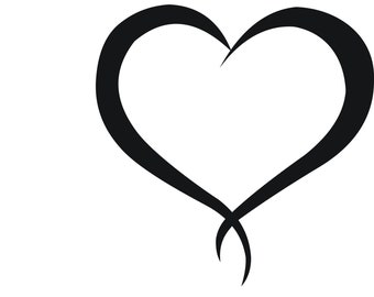 Heart Instant Download Black and White 2 Colors SVG PNG EPS and More Vector High Quality For Silhouette and Cricut Machines