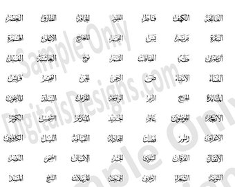 Koran Alle Sure 114 Arabisch Kalligraphie Vektor CDR AI EPS SvG