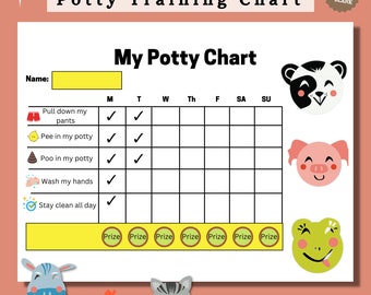 Potty Training Reward Chart | Toddler Routine Tracker (Digital Download)