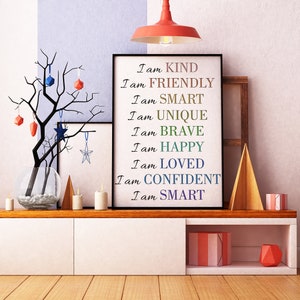 Affirmative Statement Poster for Pre School and Home Schooling