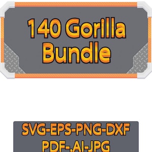 Gorilla SVG Bundle | Animal Clipart | Wildlife Cut Files | Eps, Ppg | Illustration CriCut | Instant Download Transparent Files |