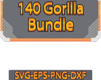 Gorilla SVG Bundle | Animal Clipart | Wildlife Cut Files | Eps, Ppg | Illustration CriCut | Instant Download Transparent Files |