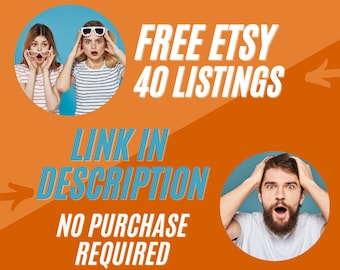 Obtenga 40 listados gratuitos de Etsy Abra una nueva tienda, por ejemplo. Descarga digital, archivos SVG para Cricut, silueta, descarga instantánea de archivos de corte Dxf, regalo de código de enlace