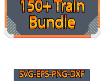 Trein SVG-bundel, Digitale download, Svg-bestanden voor de Cricut, Silhouet, Direct downloaden, Dxf, Bestand knippen,