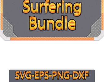Surfing SVG Bundle - Silhouettes, Surfer, Clipart, Cut Files | EPS, PNG | Surfboard Illustration CriCut | Beach Lifestyle Transparent Files