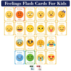 Tarjetas didácticas sobre sentimientos para niños: material educativo imprimible