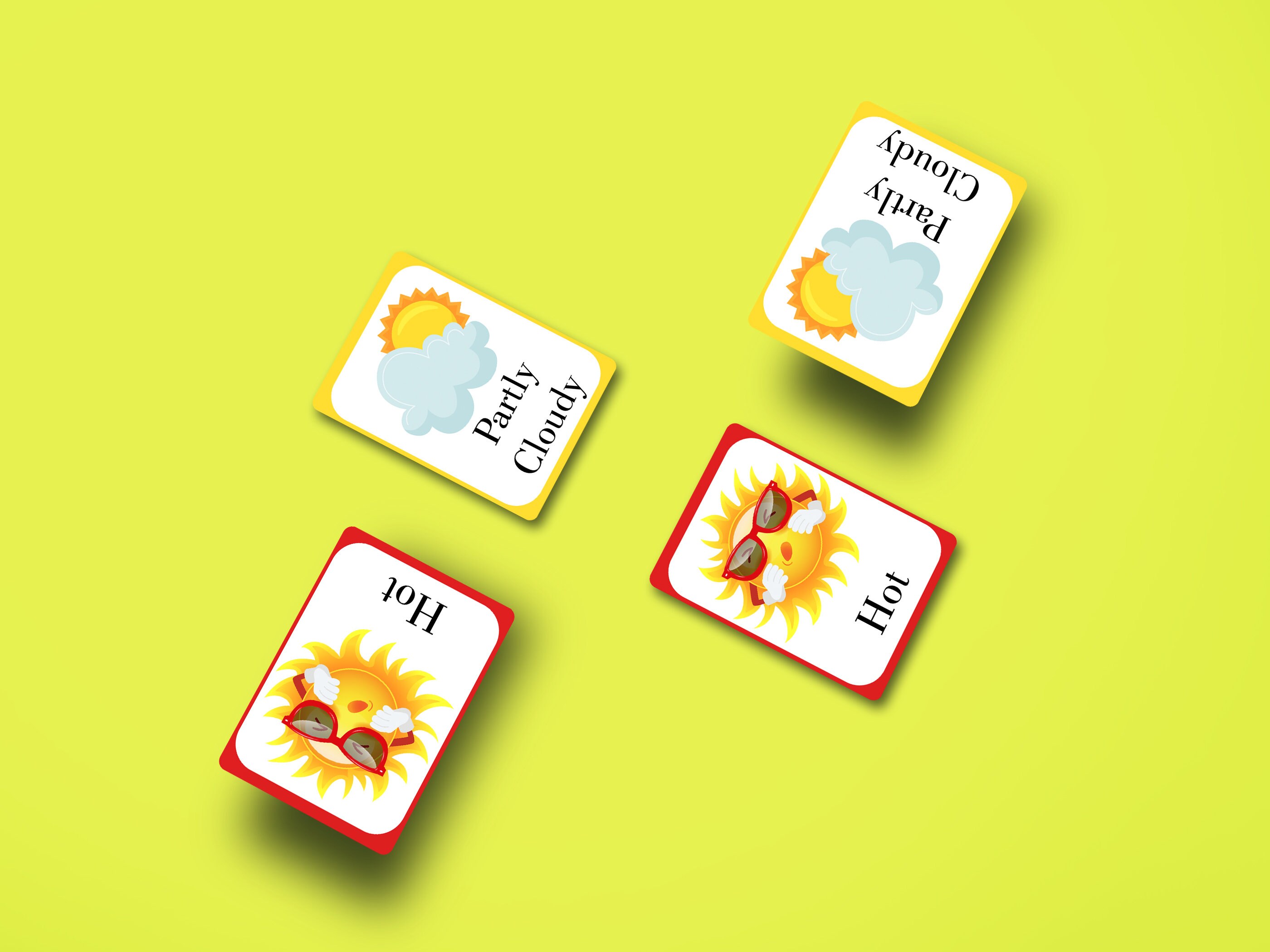 Weather Flashcards, Kids Learning Cards, Printable Educational Game ...