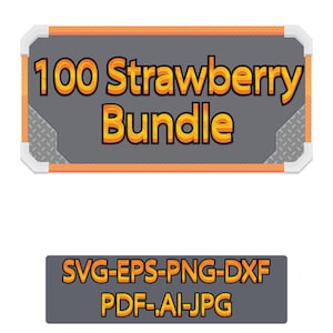 Strawberry SVG Bundle - Silhouettes, Logos, Clipart, Cut Files | EPS, PNG | Strawberry Illustration CriCut | Vector Transparent Files