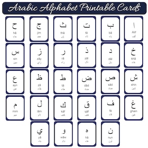 Arabic Alphabets Flash Cards Printable Cards PDF Download Letters for Kids Toddlers أبجدية عربية أنشودة الحروف العربية لتعليم الأطفال الحروف