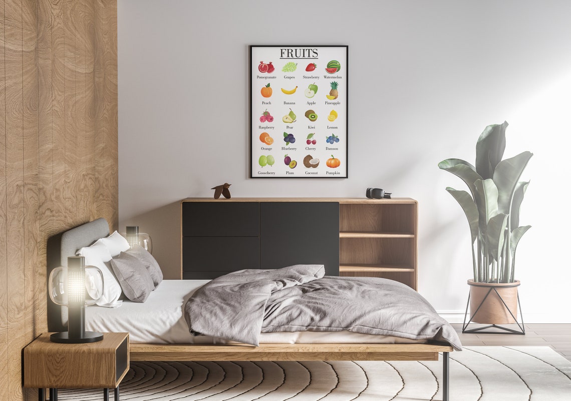 Fruits Poster for Kids Instant Download PDF JPG Printable - Etsy