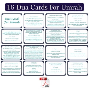 Umrah Dua-kaarten / Flash Card Arabisch Engels | Afdrukbare pdf | Islamitische dua | Dua-herinneringskaarten | Umrah Flashcards Digitale Instant Download |