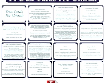 Umrah Dua Flash Cards | Printable Islamic Reminders (PDF)