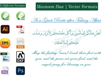 Dua für jemanden (Gastgeber), der Ihnen Iftar Arabisch und Englisch Übersetzung Druckbar Ramazan / Ramadhan Dua bietet