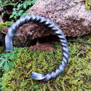 Celtic inspired bracelet hand forged with copper wire
