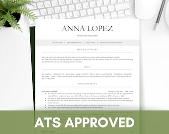 Modern ATS Friendly Google docs and Word Resume Templates for Developers, Minimalist Tech Resume Template, Resume for Google Docs & Word