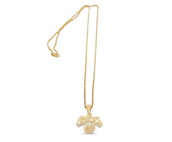 14K Gold NY Knicks Pendant| Dainty Solid 14K Gold Pendant