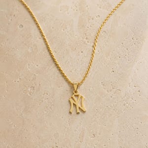 Ny Yankees Pendant 14k Gold - Etsy