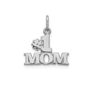 May include: Silver charm pendant with the words "#1 MOM" and a number one with a star on top.