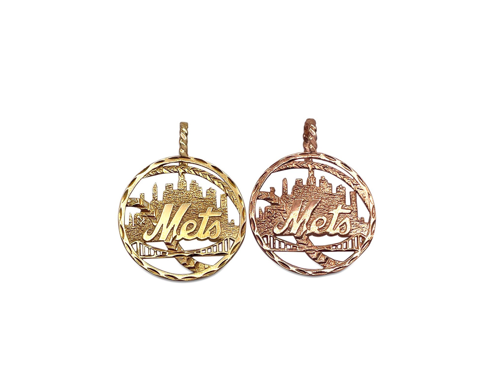 14K Gold New York Mets Pendant| Solid 14K Gold Mets Charm 14K Gold New York Mets Pendant| Solid 14K Gold Mets Charm
