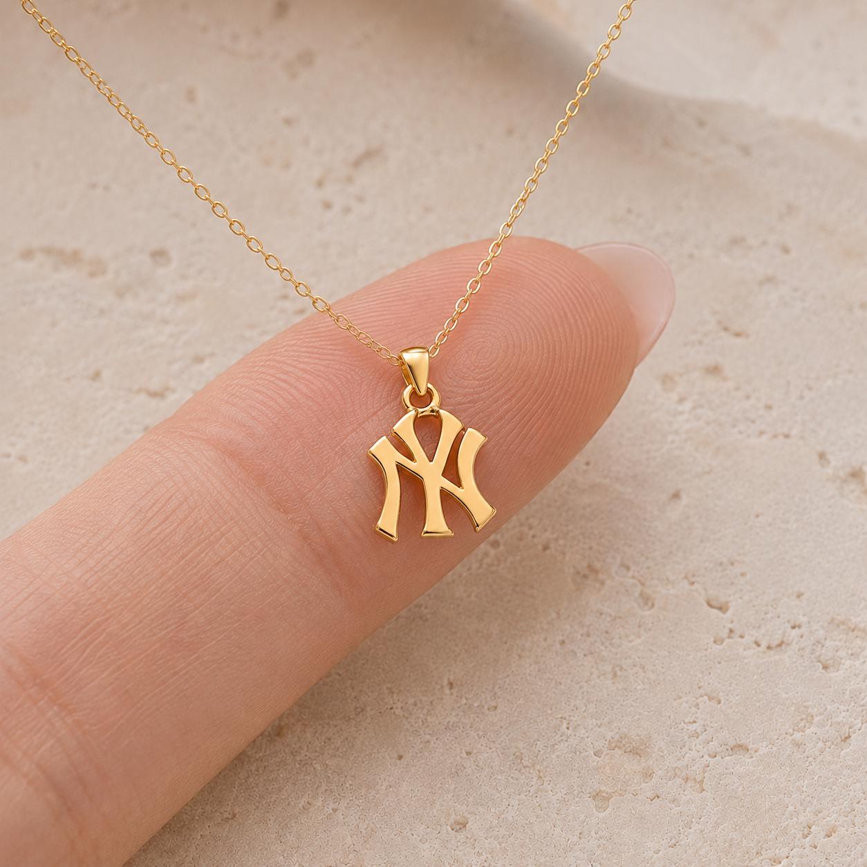 Ny Yankees 14k Gold Pendant - Etsy