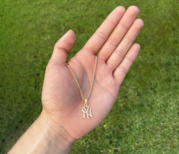 14K Gold NY Yanks Pendant Authentic Solid 14K Gold Pendant New York Charmjewelrybaseballcharm for Necklace Pendantdaintybirthday Gift Etsy Canada