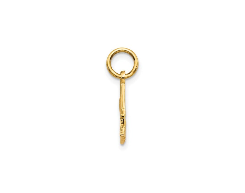 May include: A gold-colored charm in the shape of a lowercase letter 's'. The charm has a smooth, polished finish and a circular jump ring for attaching to a necklace or bracelet.