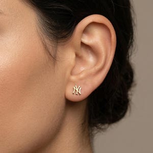 14K Gold NY Yanks Stud Earrings| Authentic Solid 14K Studs|New York Studs|Jewelry|Baseball|Cute Stud Earrings|Dainty|Birthday Gift Christmas