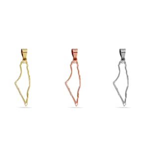 14K gouden kaartbedel Palestina | Minimalistische Palestina-hanger, overzicht van Palestina Unisex-hanger voor zowel mannen als vrouwen, Free Palestina,