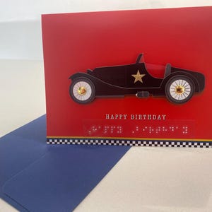 Carta tattile per auto "Buon compleanno" (classe UEB 1)