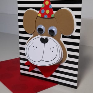 Cartão de feliz aniversário para cachorro (braille de primeira série)