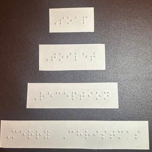 Etichette adesive Braille personalizzate