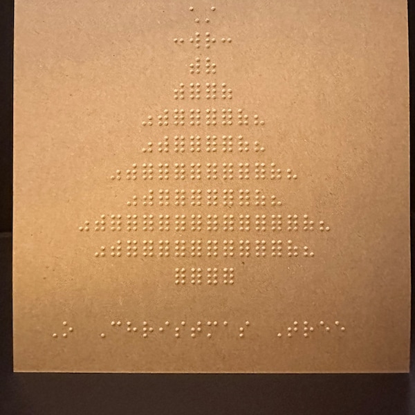 Braille Christmas tree tactile card