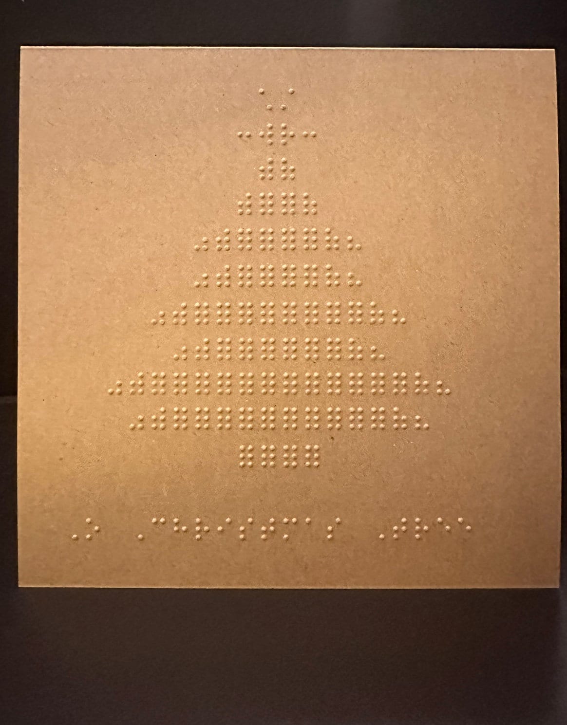 Braille Christmas Tree Tactile Card Etsy UK
