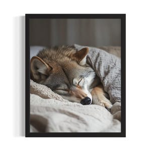 Wolf Animal Bedroom Poster Art Print, Bedroom Wall Art Poster, Original Painting Artwork Decor