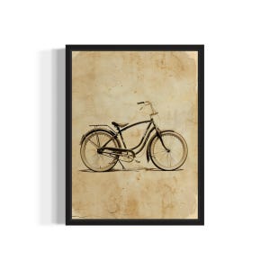 Cruiser Fahrrad Poster Kunst Druck, Vintage Gothic Wand Kunst Malerei Dekor Foto