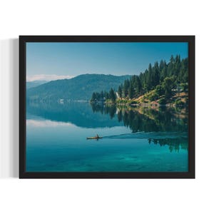 Idaho Lake Coeur d'Alene States Art Print, woonkamer muurkunstposter, origineel schilderij artwork decor