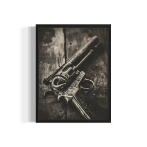 Revolver Poster Art Print, Vintage Gothic Wall Art Painting Decor Photo