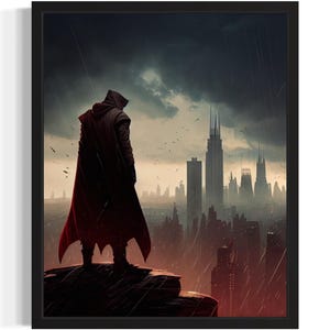 Vampir Kunstdruck, gruselige Gothic Gruselige Wand Kunst Gemälde Dekor Foto
