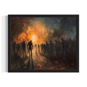 Army of the Dead Schutztiere Poster Art Print, Wohnzimmer Wand Kunst Poster, Originale Malerei Kunstwerk