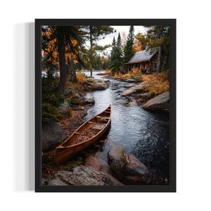 Plakat Miinnesota Boundary Waters States Art Print, plakat ścienny do salonu, oryginalne dzieło sztuki dekoracyjnej