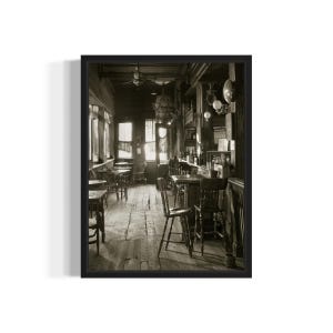 Western Saloon Poster Art Print, Vintage Gothic Wall Art Painting Decor Photo