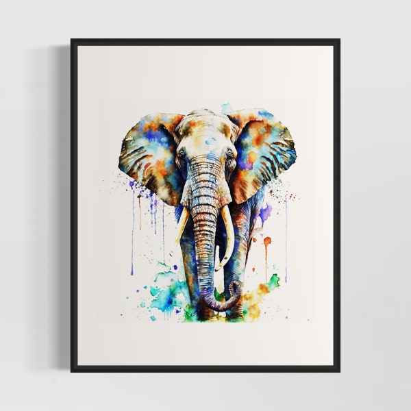 Elephant Painting Etsy