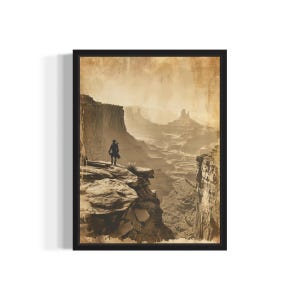 Gebirge Poster Kunst Druck, Vintage Gothic Wand Kunst Malerei Dekor Foto