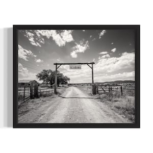Alabama Cowboy Ranch States Art Print, Living Room Wall Art Poster, Original Painting Artwork Decor