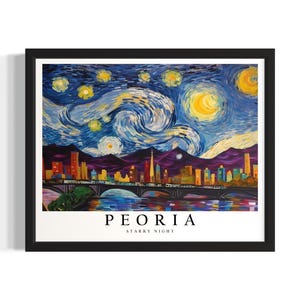 Arizona Peoria States Art Print, Living Room Wall Art Poster, Original Painting Artwork Decor